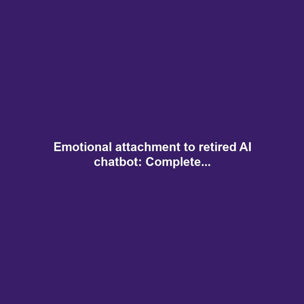 Emotional attachment to retired AI chatbot: Complete...
