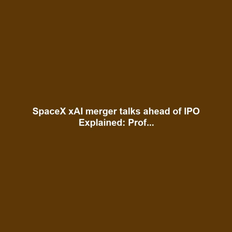 SpaceX xAI merger talks ahead of IPO Explained: Prof...