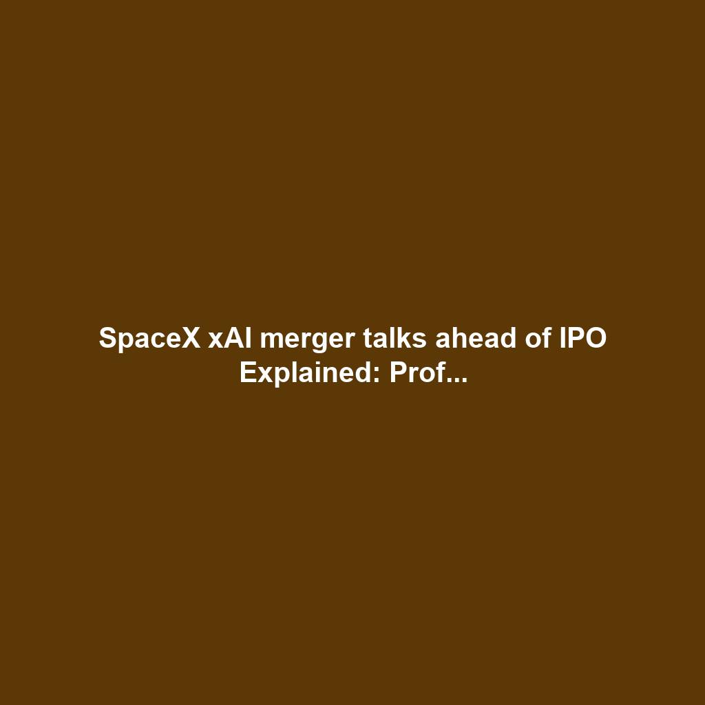 SpaceX xAI merger talks ahead of IPO Explained: Prof...