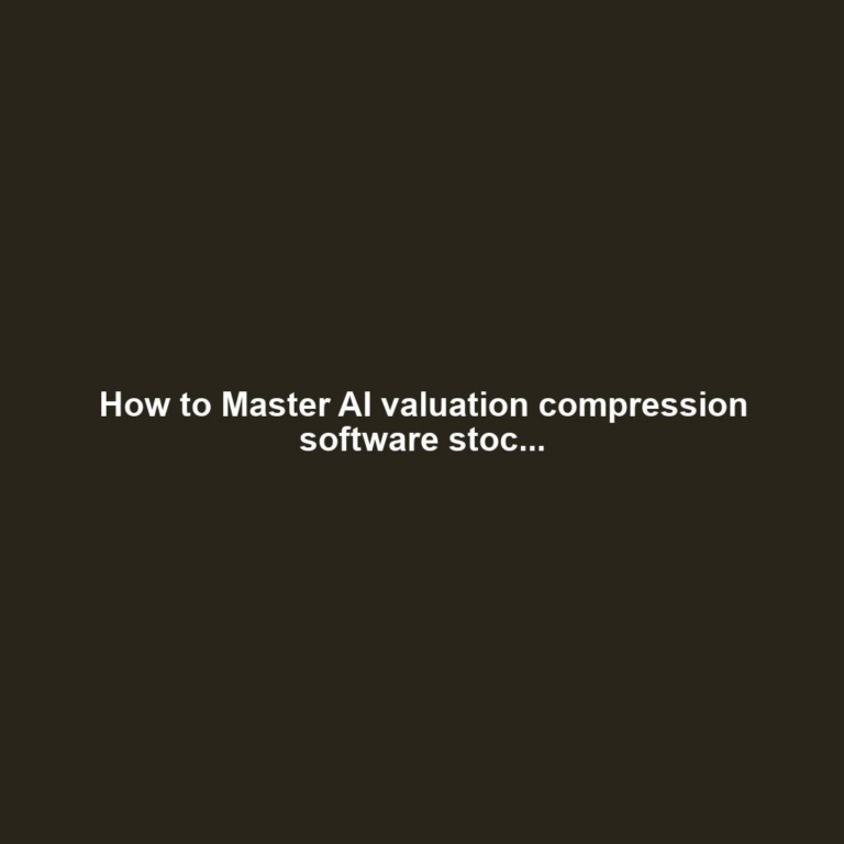 How to Master AI valuation compression software stoc...