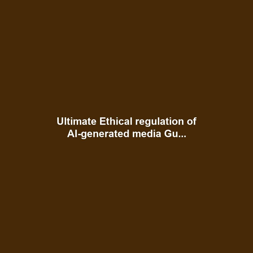 Ultimate Ethical regulation of AI-generated media Gu...