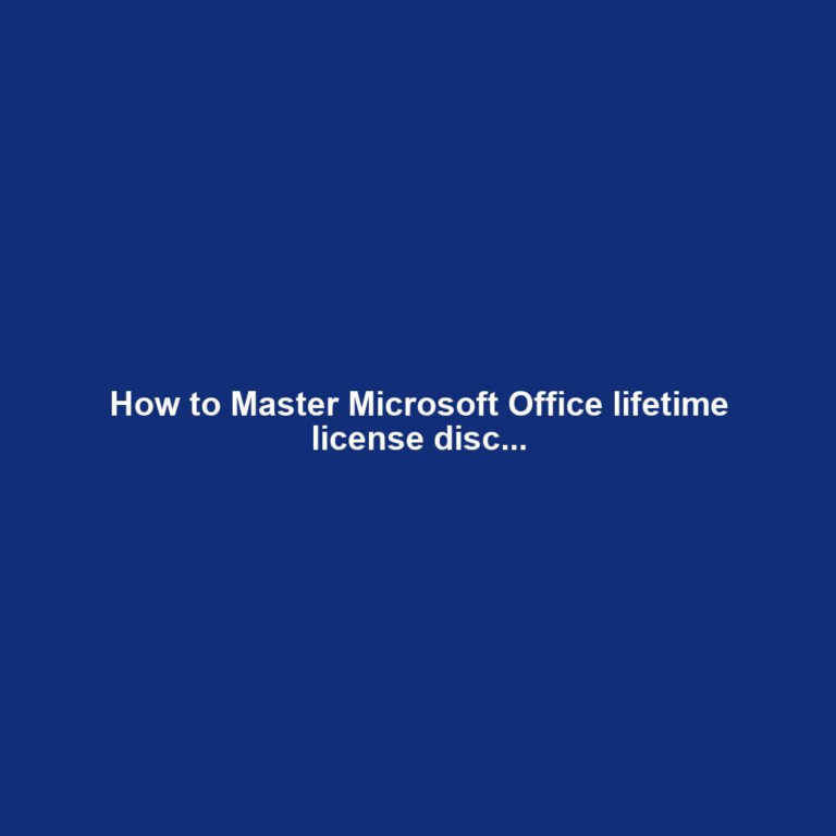 How to Master Microsoft Office lifetime license disc...