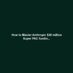 How to Master Anthropic $20 million Super PAC fundin...