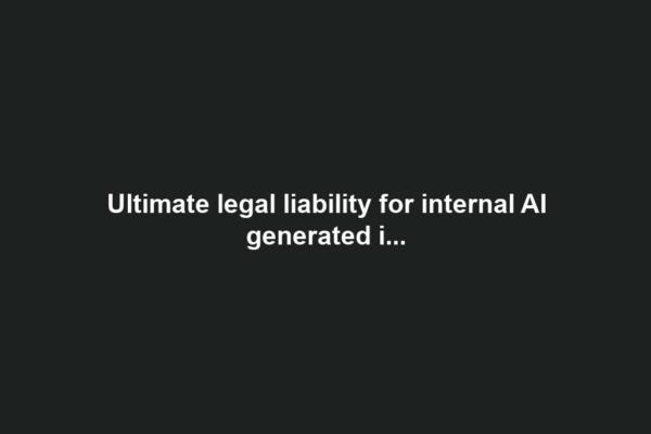 Ultimate legal liability for internal AI generated i...