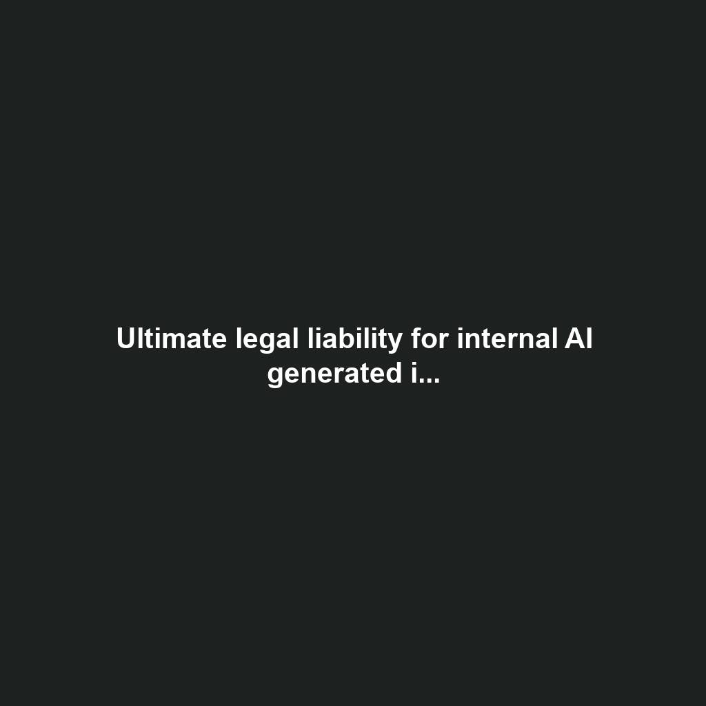 Ultimate legal liability for internal AI generated i...