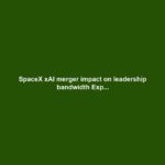 SpaceX xAI merger impact on leadership bandwidth Exp...