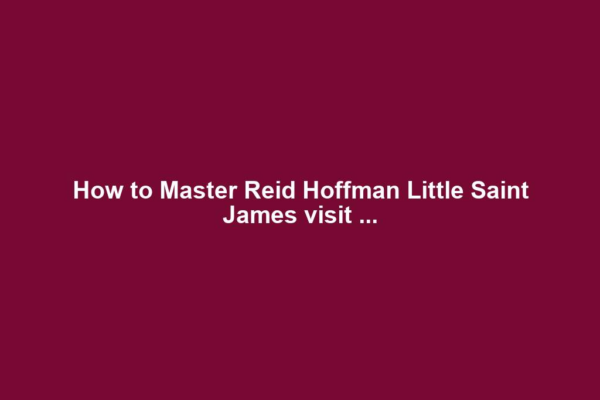 How to Master Reid Hoffman Little Saint James visit ...