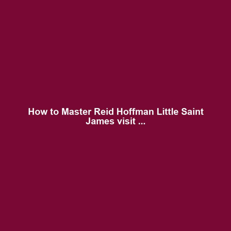 How to Master Reid Hoffman Little Saint James visit ...