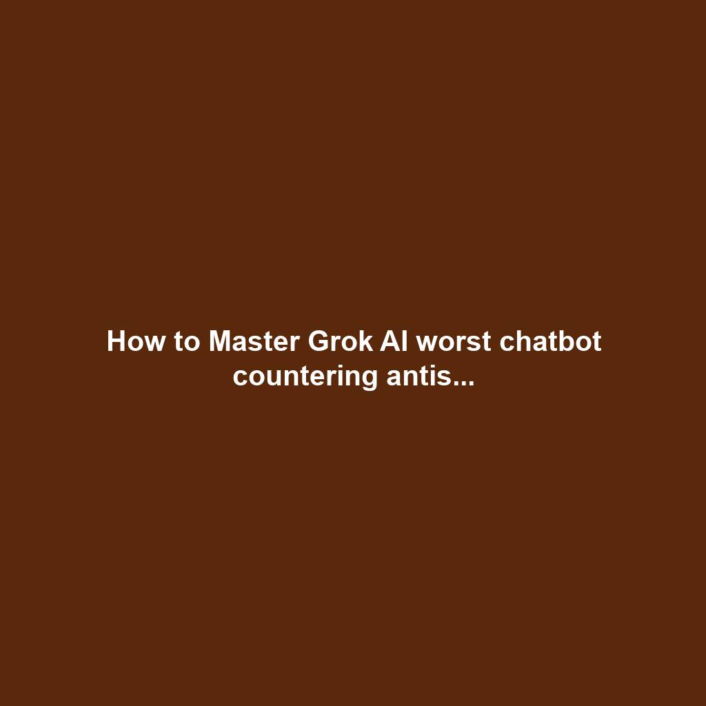 How to Master Grok AI worst chatbot countering antis...