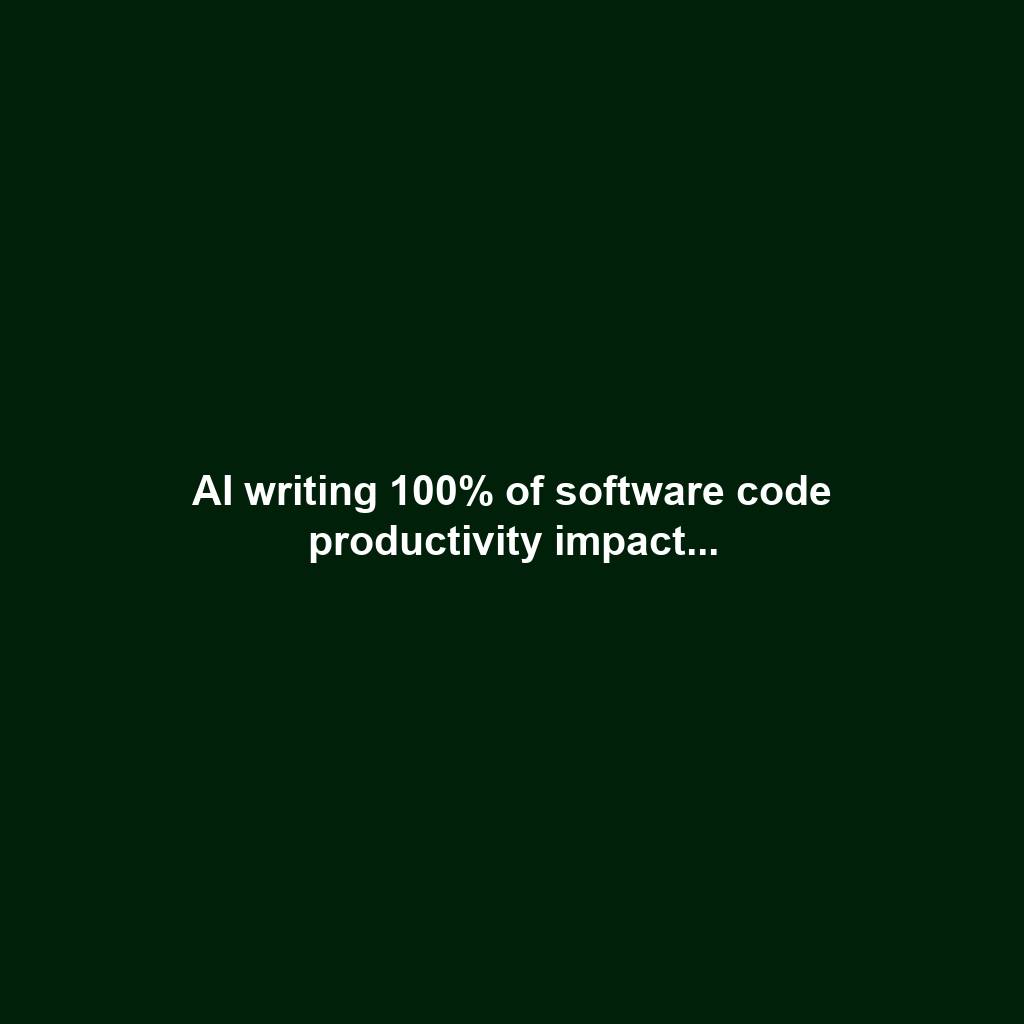 AI writing 100% of software code productivity impact...