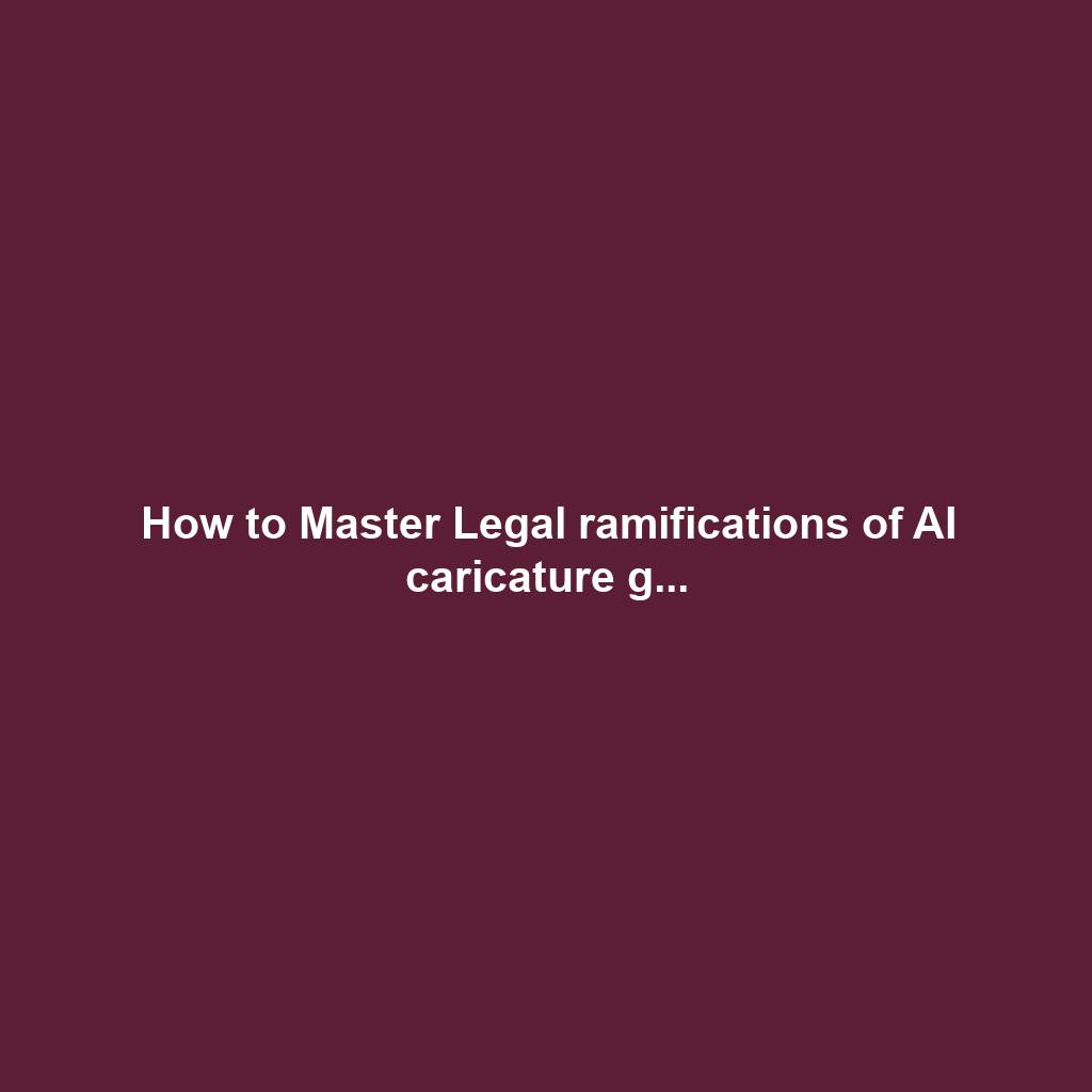 How to Master Legal ramifications of AI caricature g...