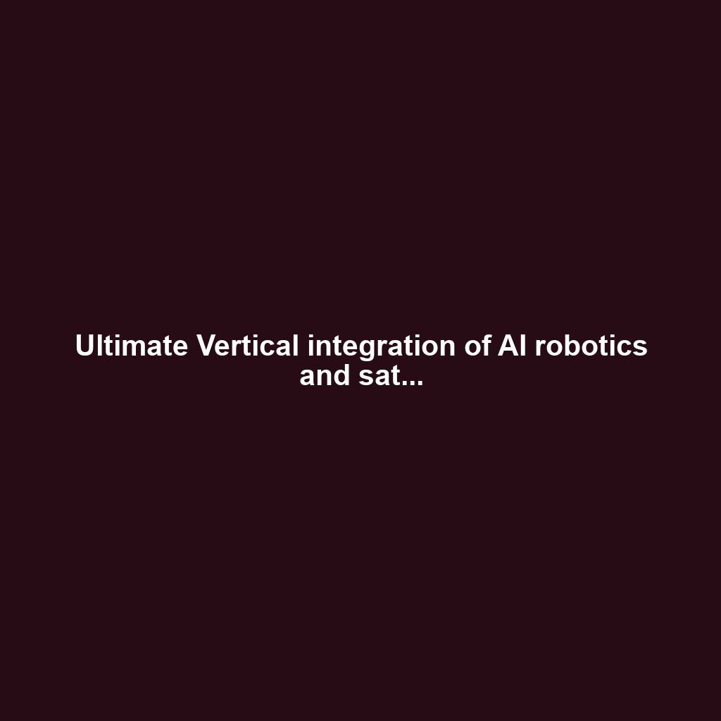 Ultimate Vertical integration of AI robotics and sat...