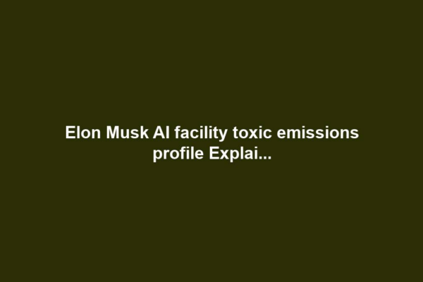 Elon Musk AI facility toxic emissions profile Explai...