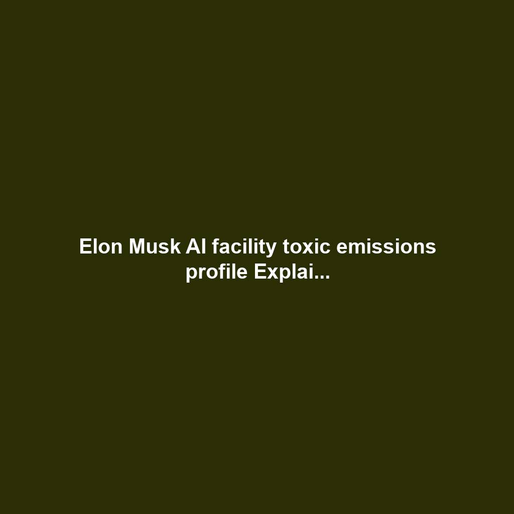 Elon Musk AI facility toxic emissions profile Explai...