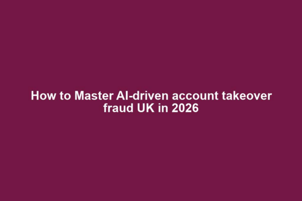 How to Master AI-driven account takeover fraud UK in 2026