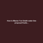 How to Master Fort Smith water line proposal finalis...