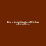 How to Master Elevation of Privilege vulnerabilities...