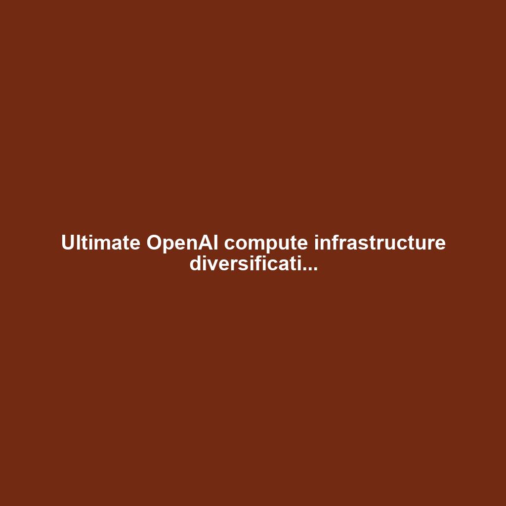Ultimate OpenAI compute infrastructure diversificati...