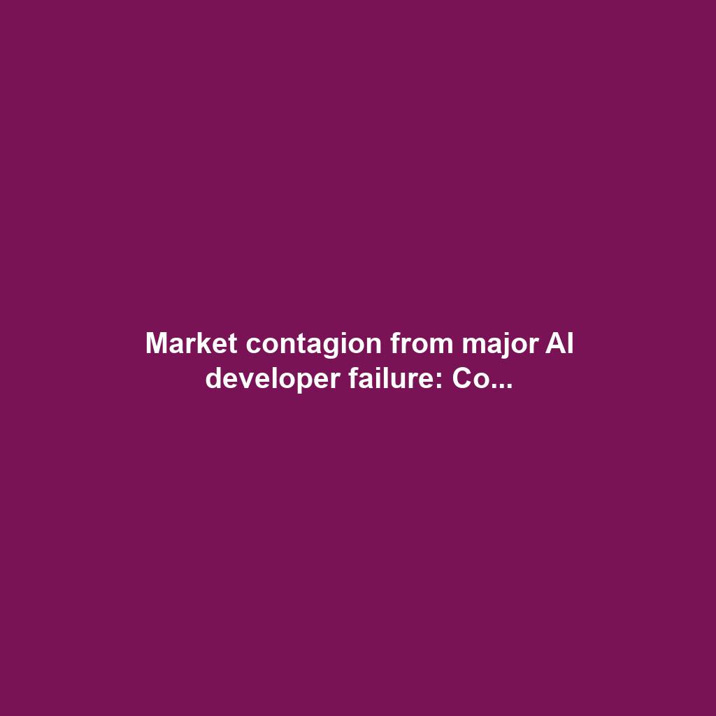 Market contagion from major AI developer failure: Co...
