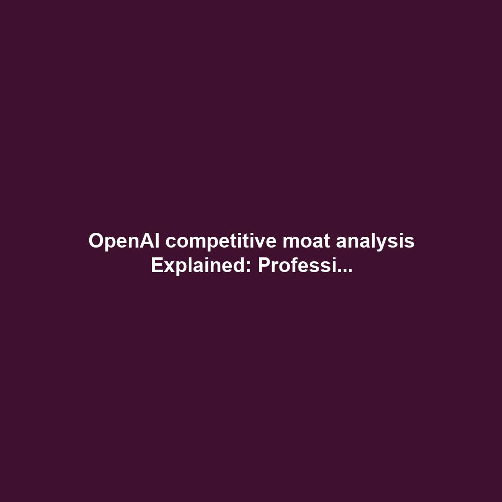 OpenAI competitive moat analysis Explained: Professi...