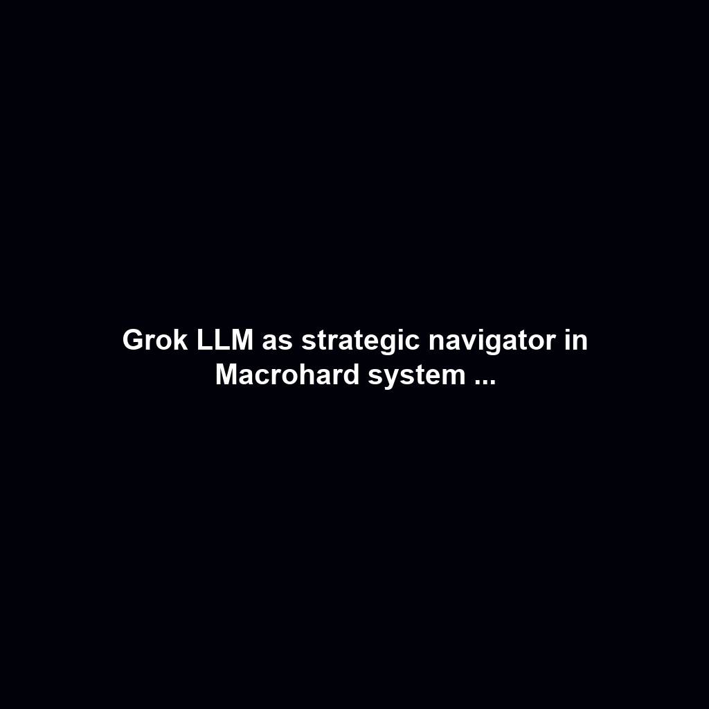 Grok LLM as strategic navigator in Macrohard system ...