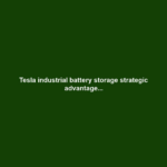 Tesla industrial battery storage strategic advantage...