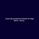 Cybercab production timeline for Giga Berlin - Every...