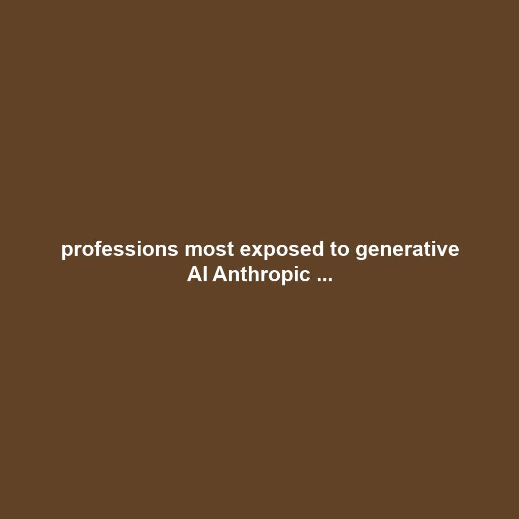 professions most exposed to generative AI Anthropic ...