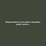 Weaponization of perception deepfakes public opinion...