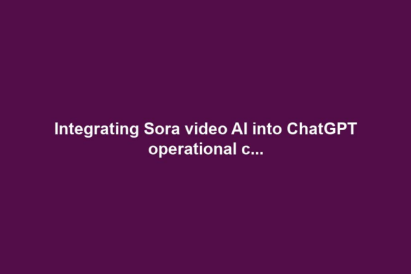 Integrating Sora video AI into ChatGPT operational c...