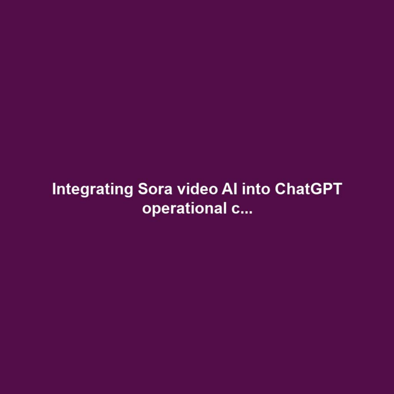 Integrating Sora video AI into ChatGPT operational c...