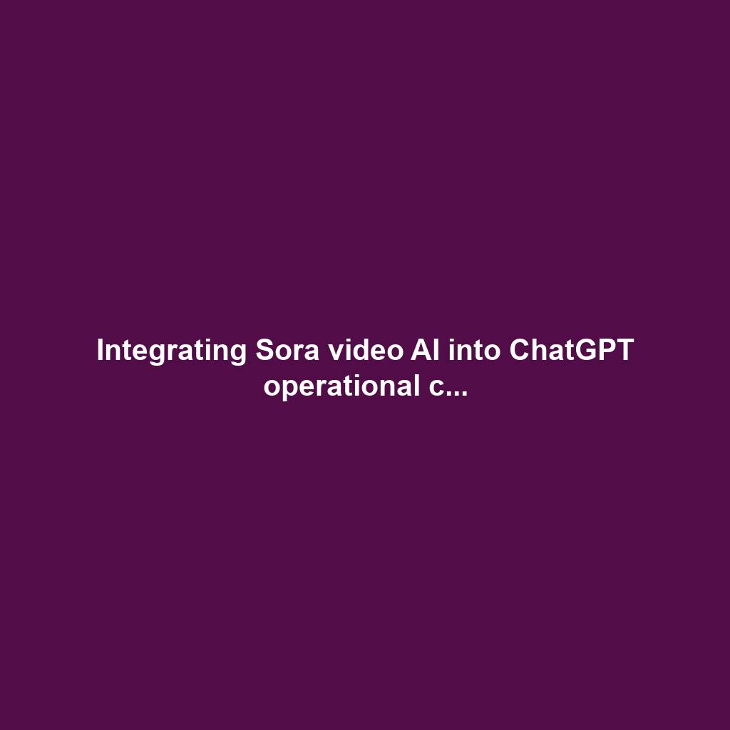 Integrating Sora video AI into ChatGPT operational c...