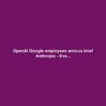 OpenAI Google employees amicus brief Anthropic - Eve...