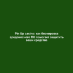 Pin Up casino: как блокировка вредоносного ПО помогает защитить ваши средства