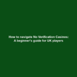 How to navigate No Verification Casinos: A beginner's guide for UK players