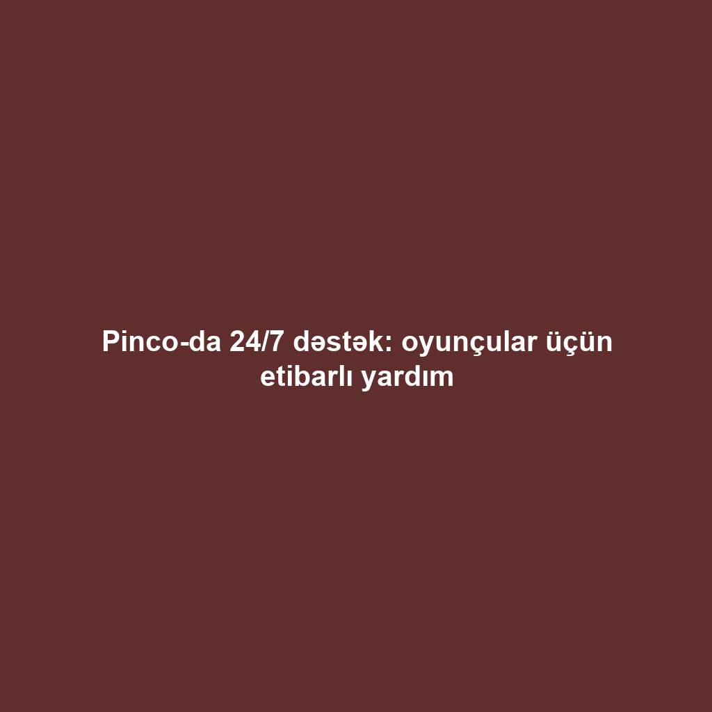 Pinco-da 24/7 dəstək: oyunçular üçün etibarlı yardım